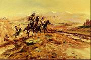 Charles M Russell Intruders china oil painting reproduction